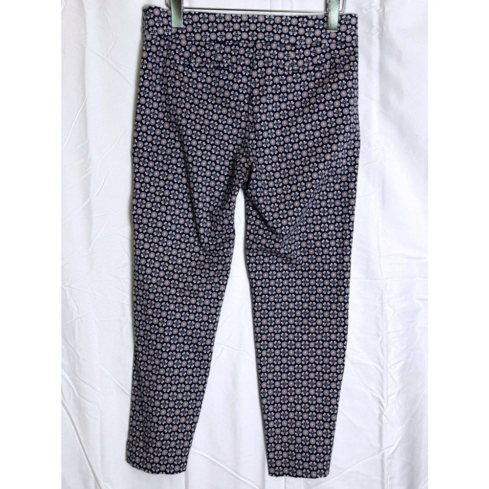ZAC & RACHEL Navy Blue Floral Print Straight Leg Pants‎ Size 12